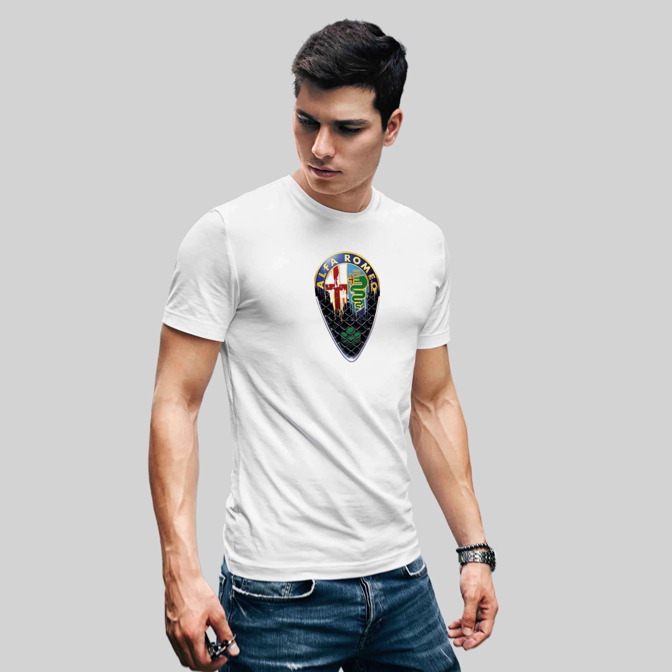 Alfa Romeo Melting Logo | Erkek Kısa Kollu Tişört