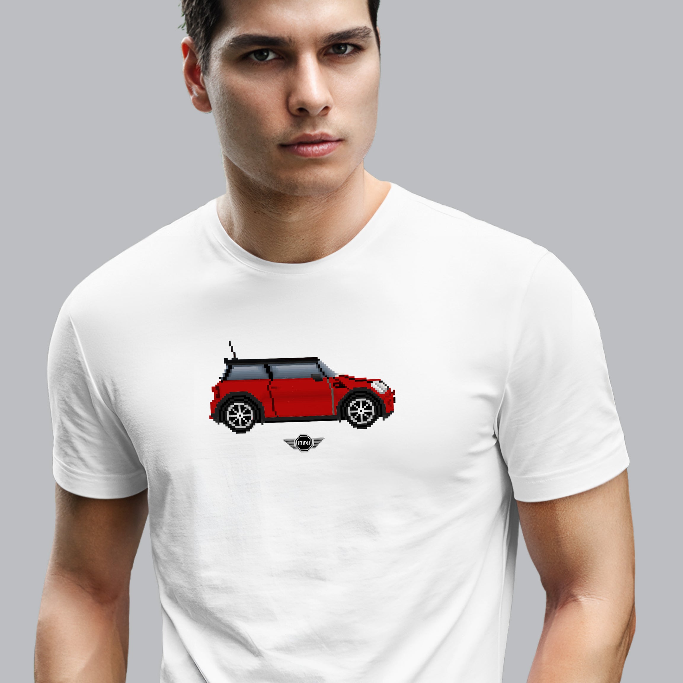 Mini Cooper Pixelart | Erkek Kısa Kollu Tişört