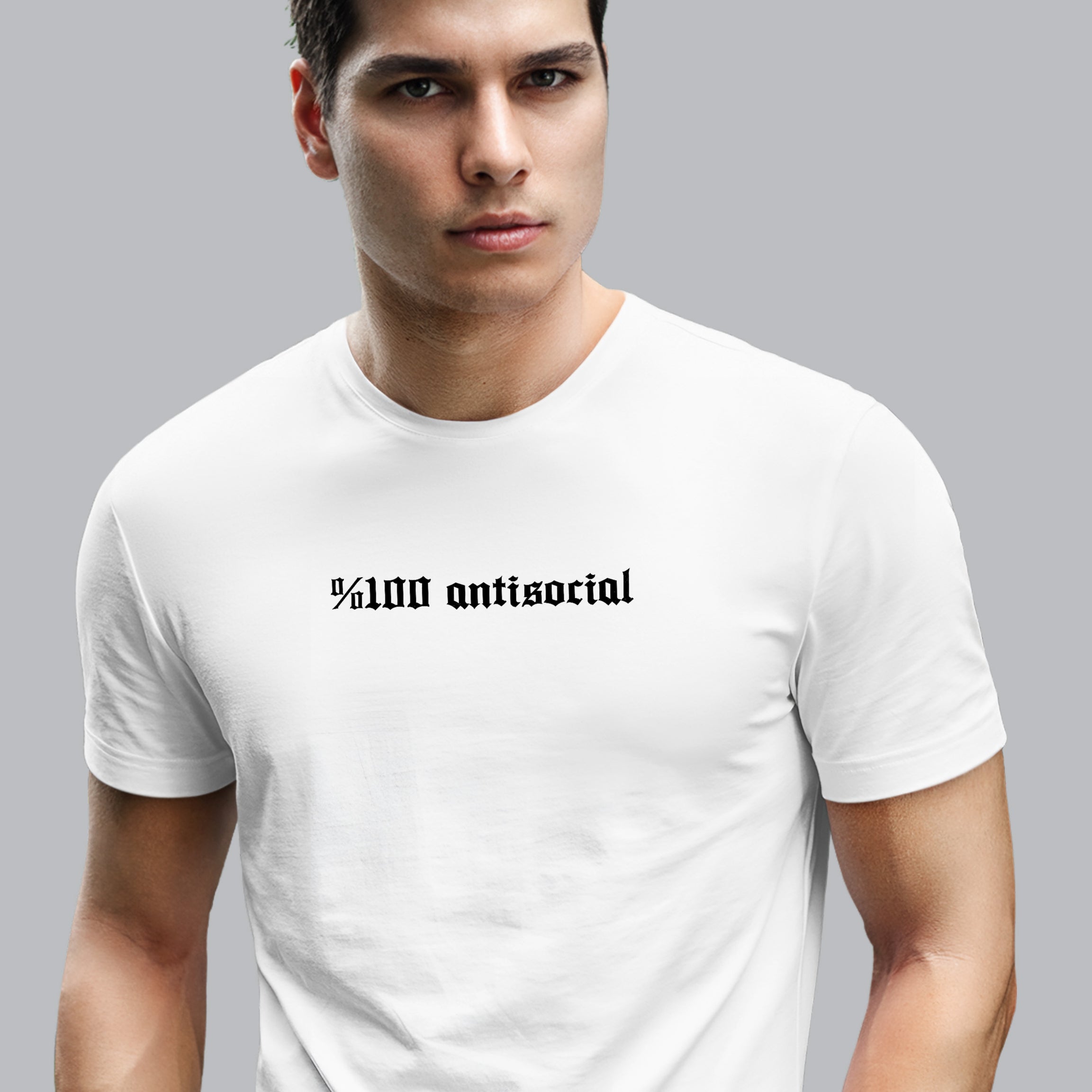 %100 Antisocial | Erkek Kısa Kollu Tişört
