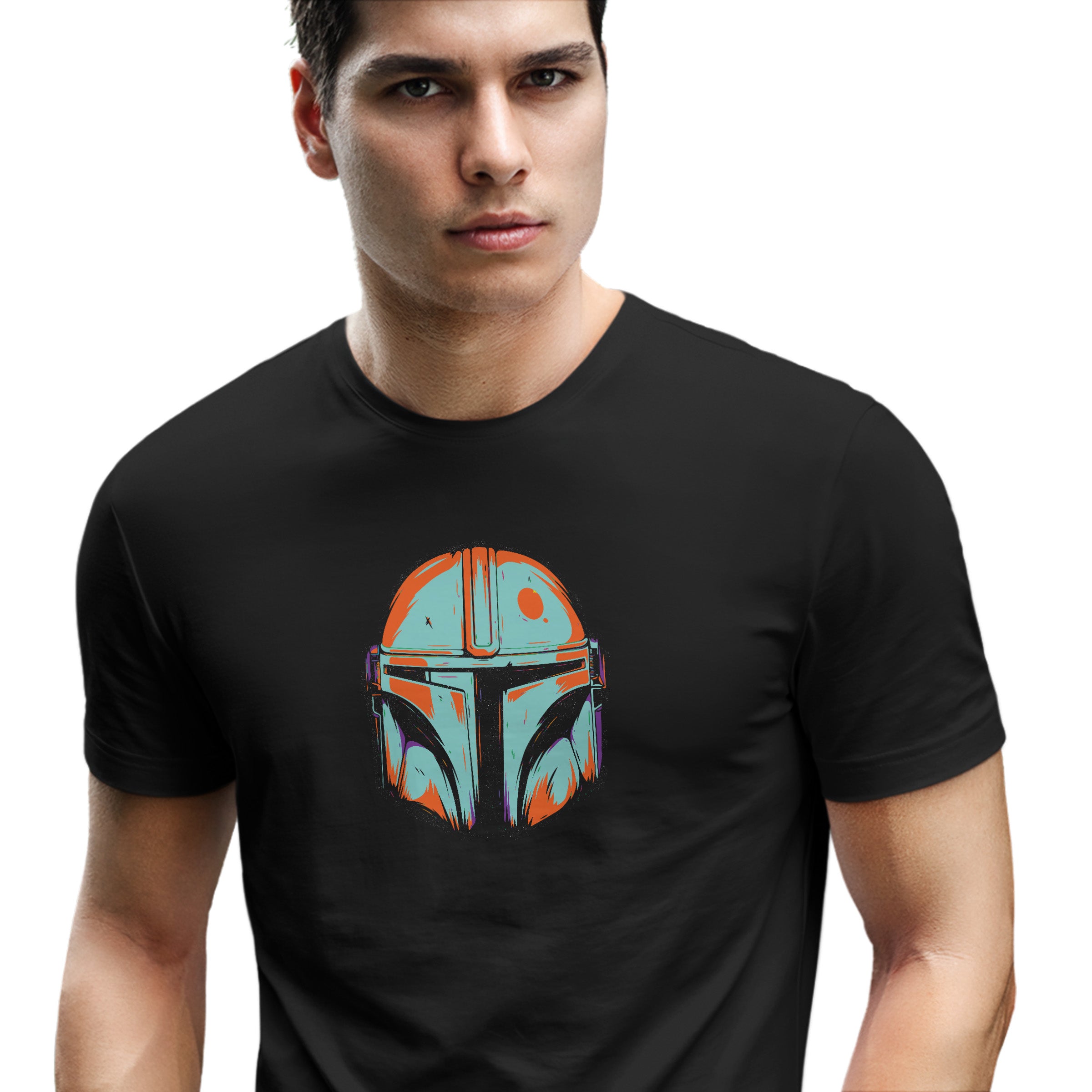BOBA FETT RETRO HELMET - STAR WARS | Erkek Kısa Kollu Tişört